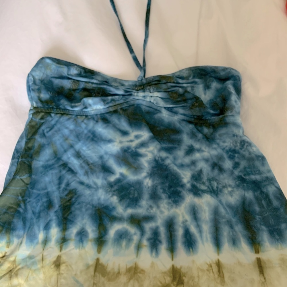 Lucky Brand Tankini Bathing Suit Top Tie Dye Large
